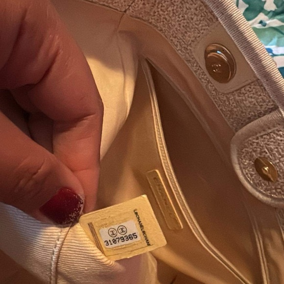 CHANEL DEAUVILLE TOTE RAFFIA WITH GLITTER AUTHENTIC ❗️ - Picture 3 of 16